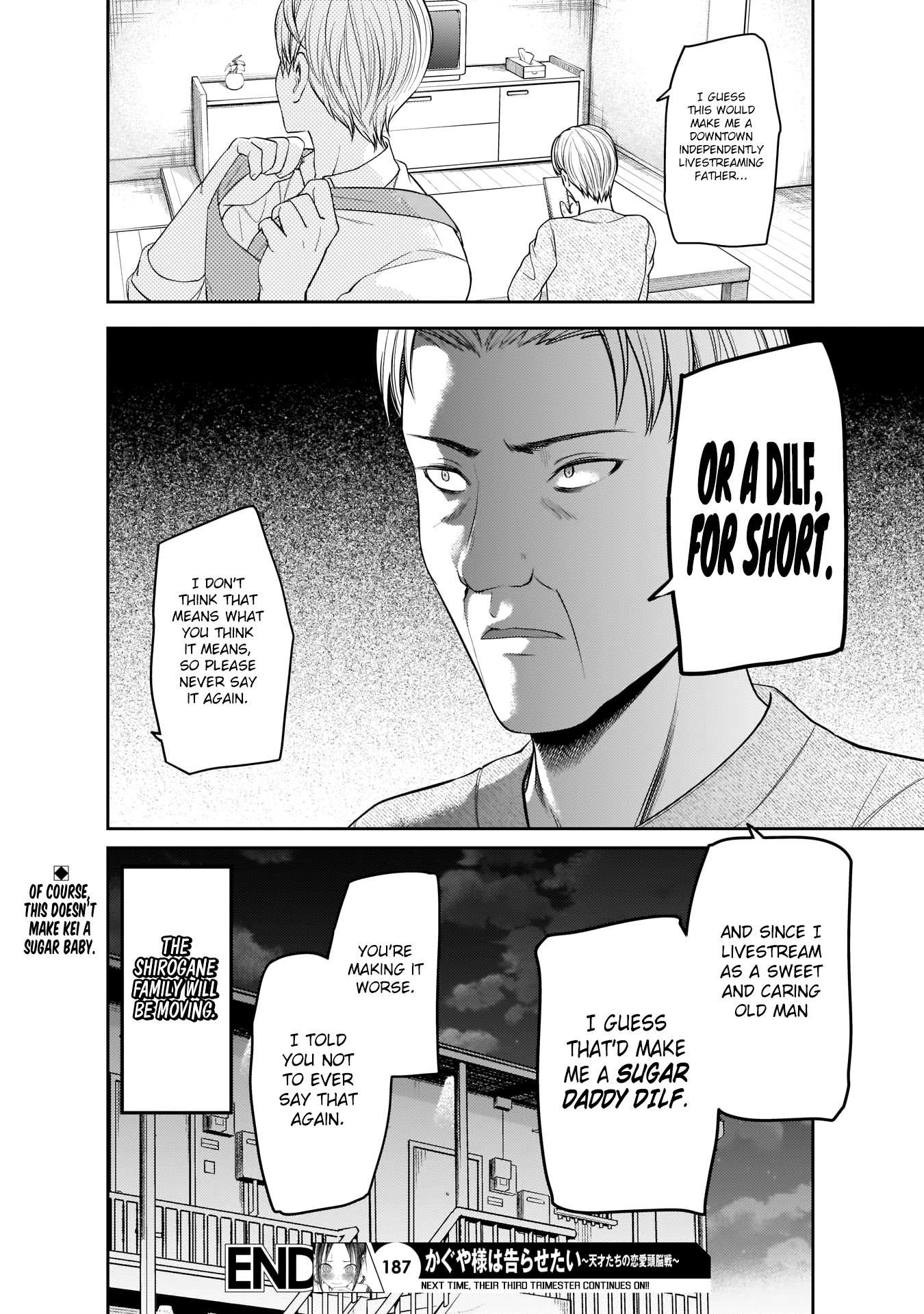Kaguya-sama wa Kokurasetai - Tensai-tachi no Renai Zunousen Chapter 197 page 19 - Chapter 197: The Shirogane family wants to move