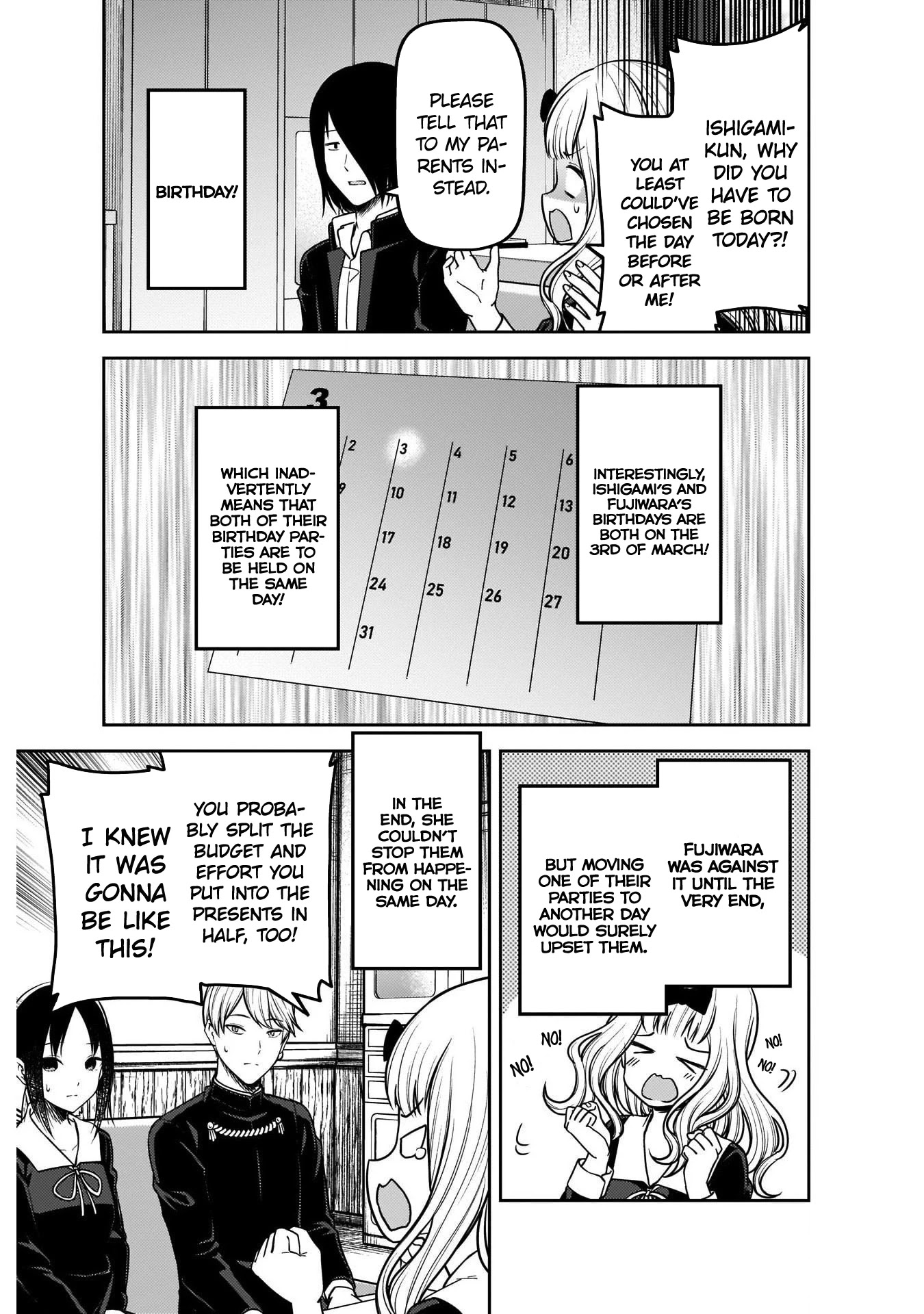 Kaguya-sama wa Kokurasetai - Tensai-tachi no Renai Zunousen Chapter 200 page 3 - Chapter 200: Chika Fujiwara Wants to Celebrate