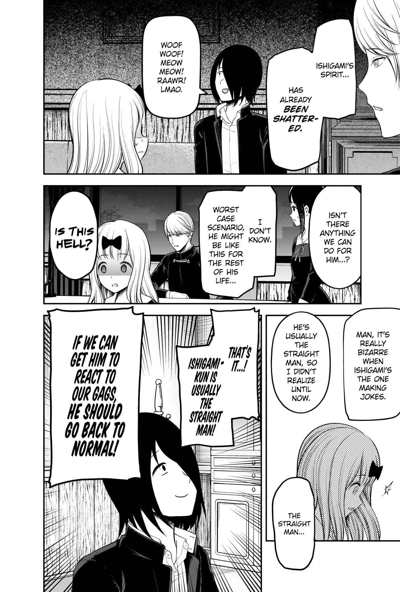 Kaguya-sama wa Kokurasetai - Tensai-tachi no Renai Zunousen Chapter 205 page 8 - Chapter 205: Chika Fujiwara Wants to Make Him Laugh