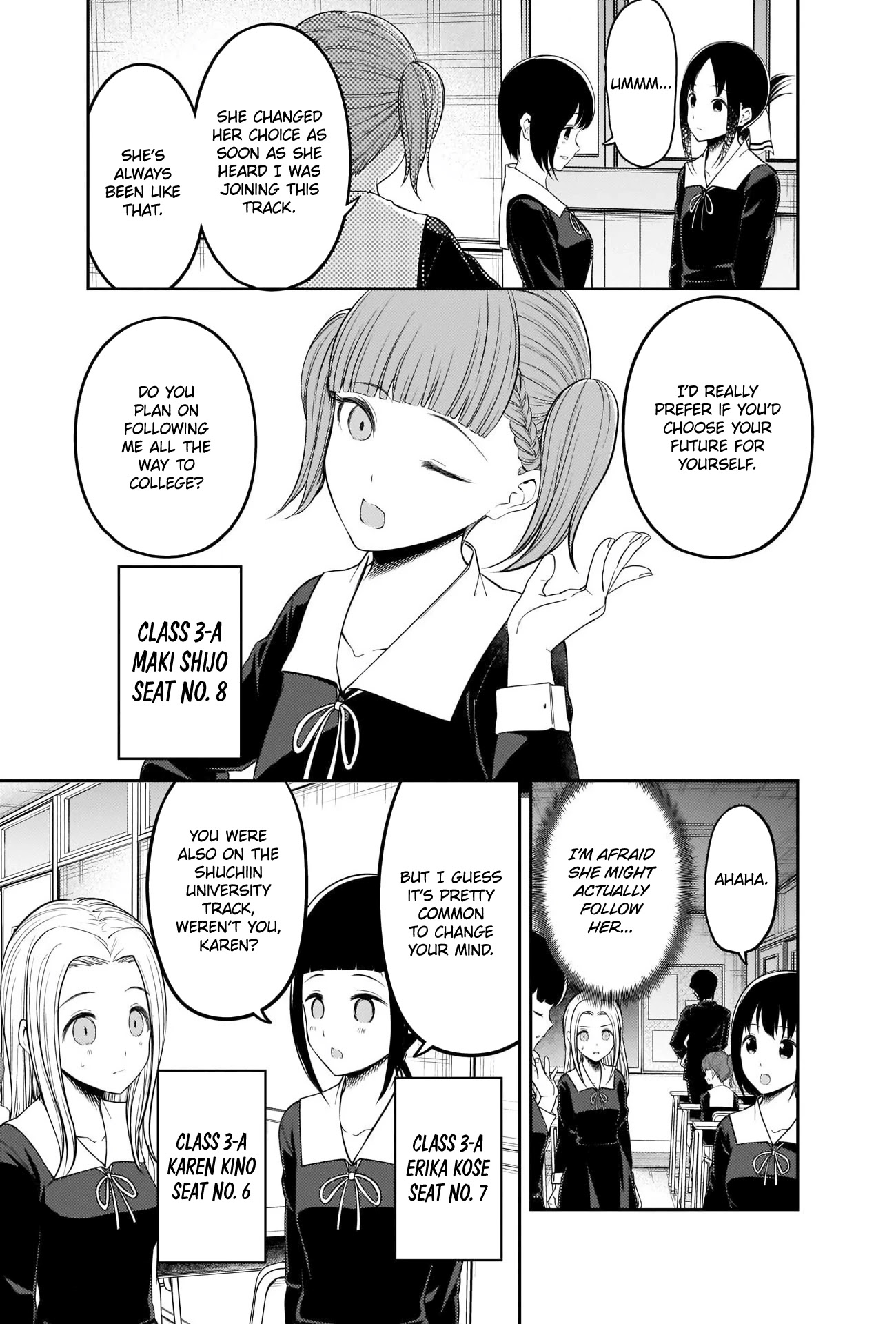 Kaguya-sama wa Kokurasetai - Tensai-tachi no Renai Zunousen Chapter 211 page 5 - Chapter 211: Kaguya-sama Wants to Sit