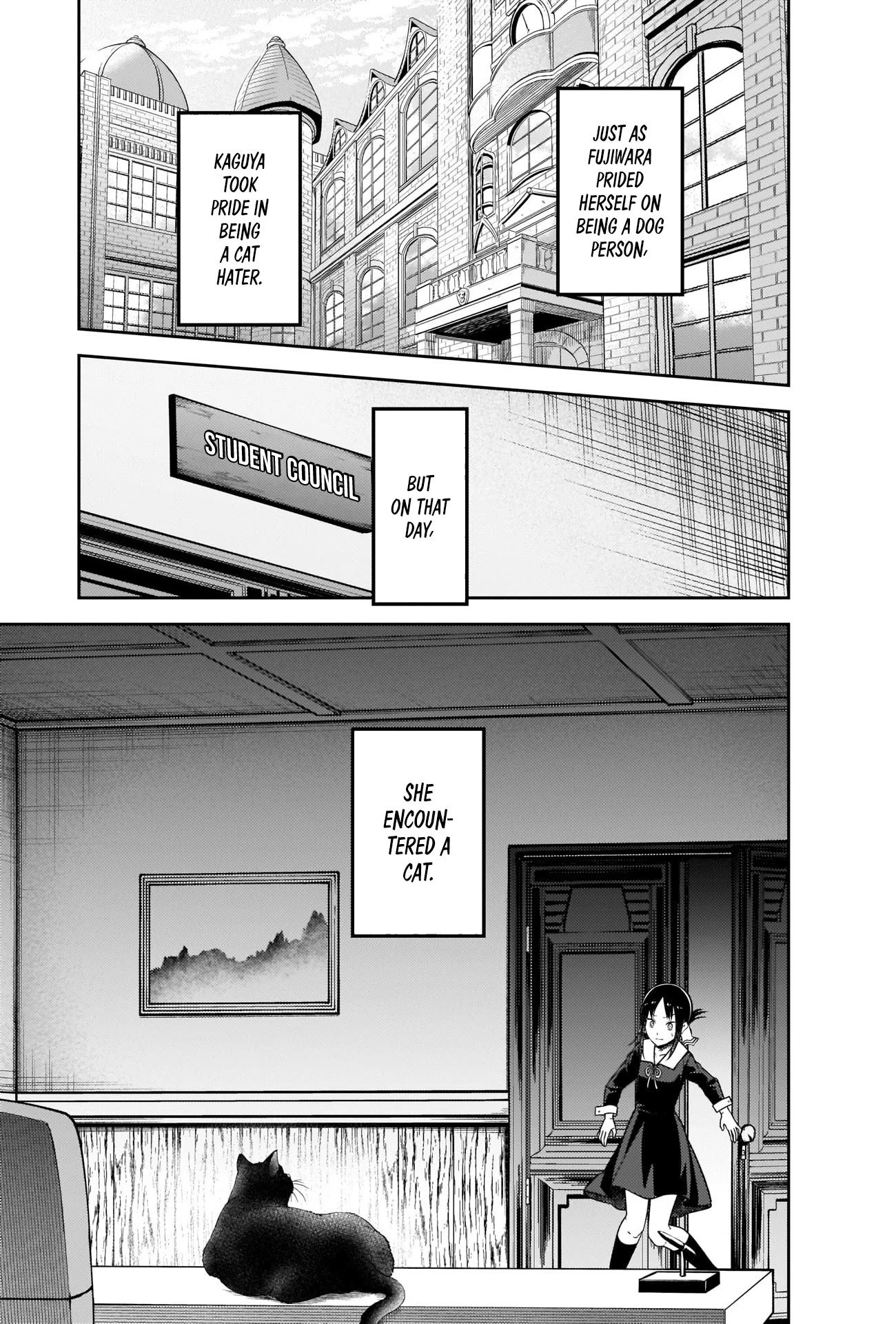 Kaguya-sama wa Kokurasetai - Tensai-tachi no Renai Zunousen Chapter 214 page 5 - Chapter 214: Kaguya-sama Hates Cats