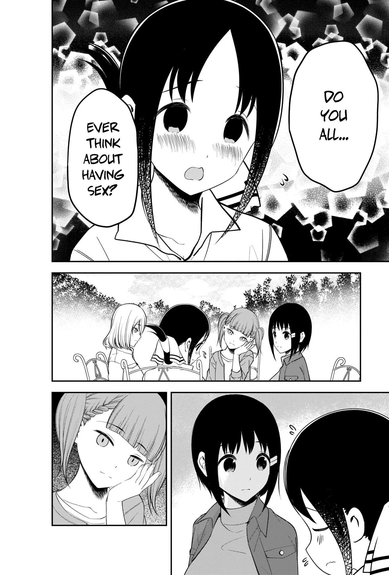 Kaguya-sama wa Kokurasetai - Tensai-tachi no Renai Zunousen Chapter 216 page 10 - Chapter 216: Kaguya and the Girls Want to Talk
