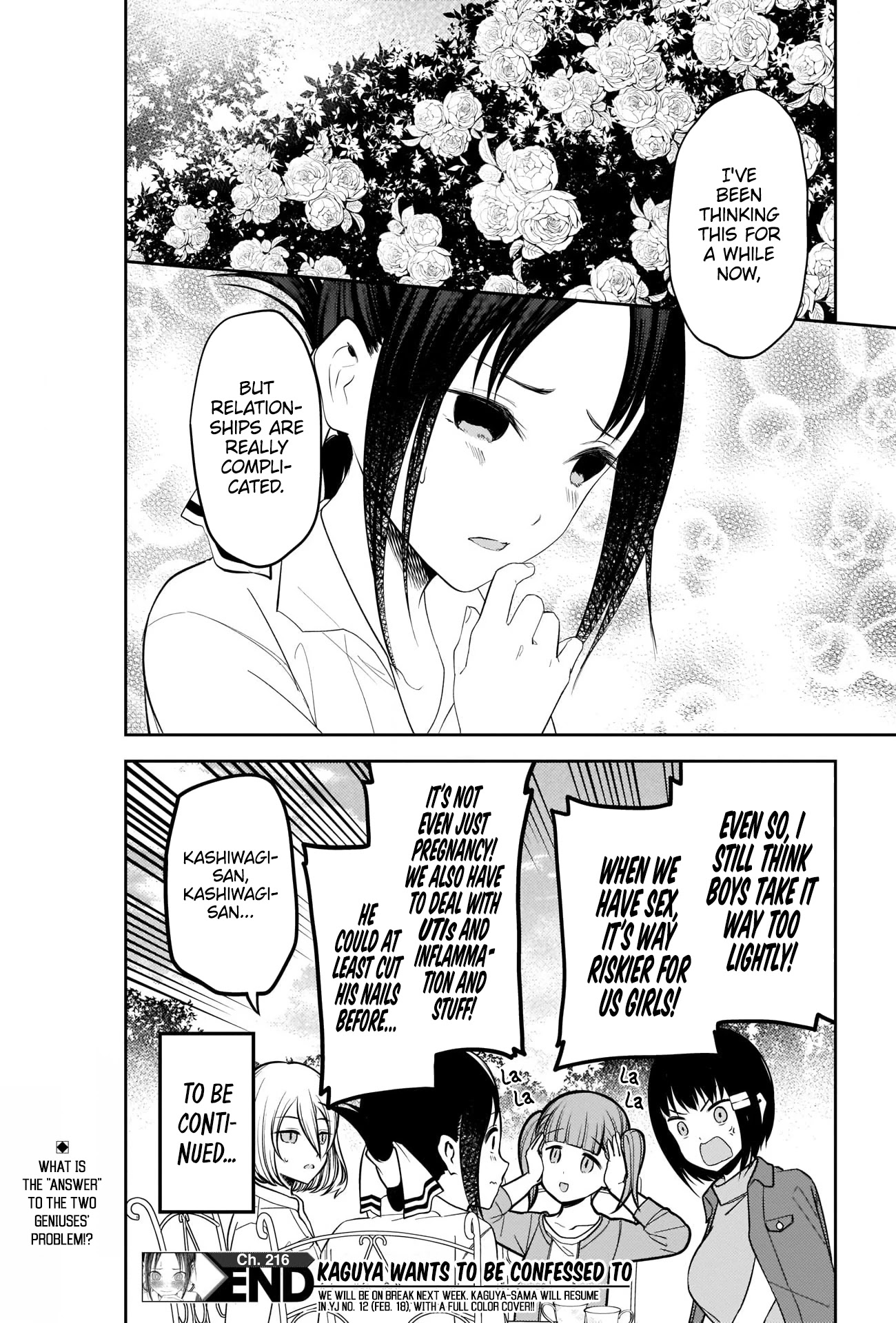 Kaguya-sama wa Kokurasetai - Tensai-tachi no Renai Zunousen Chapter 216 page 18 - Chapter 216: Kaguya and the Girls Want to Talk