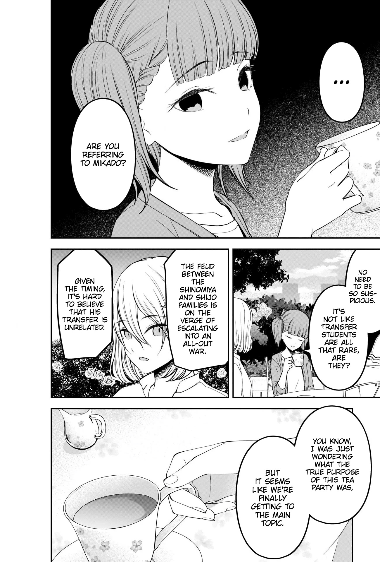 Kaguya-sama wa Kokurasetai - Tensai-tachi no Renai Zunousen Chapter 216 page 4 - Chapter 216: Kaguya and the Girls Want to Talk