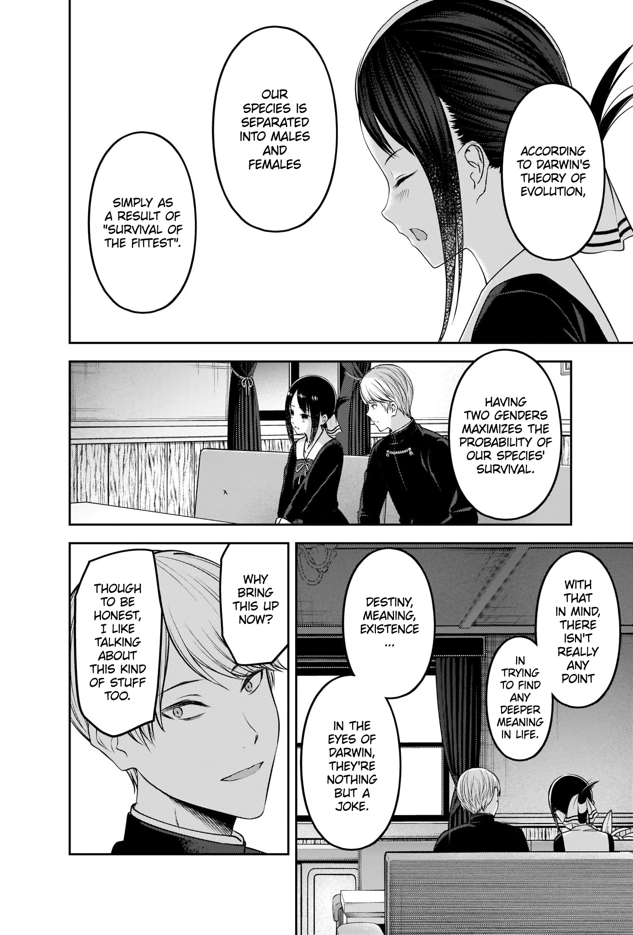 Kaguya-sama wa Kokurasetai - Tensai-tachi no Renai Zunousen Chapter 218 page 4 - Chapter 218: The ABCs of Men and Women, Part 4