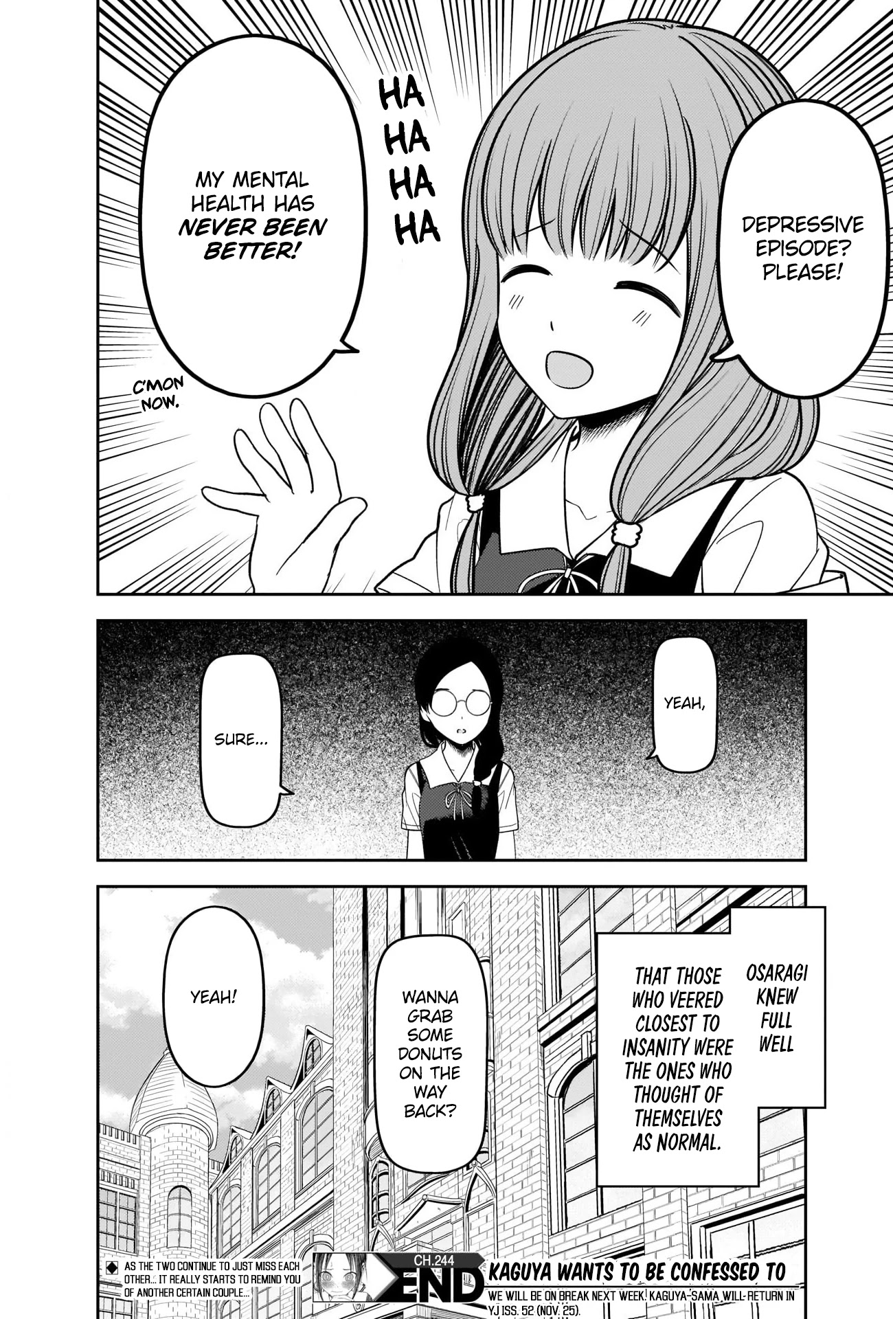 Kaguya-sama wa Kokurasetai - Tensai-tachi no Renai Zunousen Chapter 244 page 18 - Chapter 244