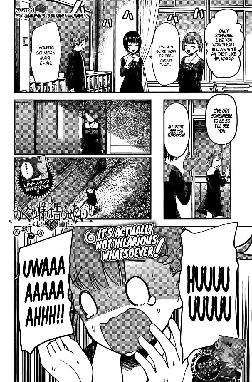 Kaguya-sama wa Kokurasetai - Tensai-tachi no Renai Zunousen Chapter 98 page 3 - Chapter 98