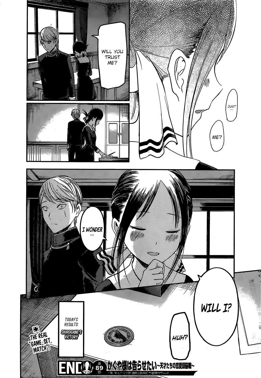 Kaguya-sama wa Kokurasetai - Tensai-tachi no Renai Zunousen Chapter 99 page 19 - Chapter 99