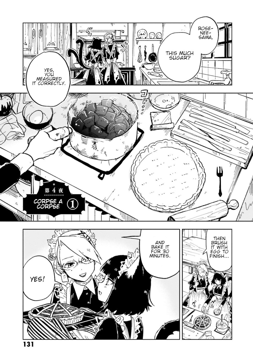 Kaibutsu Meido no Kareinaru Oshigoto Chapter 4 page 1 - Chapter 4: Corpse A Corpse
