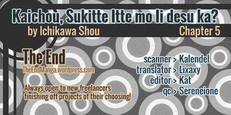 Kaichou, Suki tte Itte mo Ii desu ka? Chapter 5 page 1 - Chapter 5 [END]