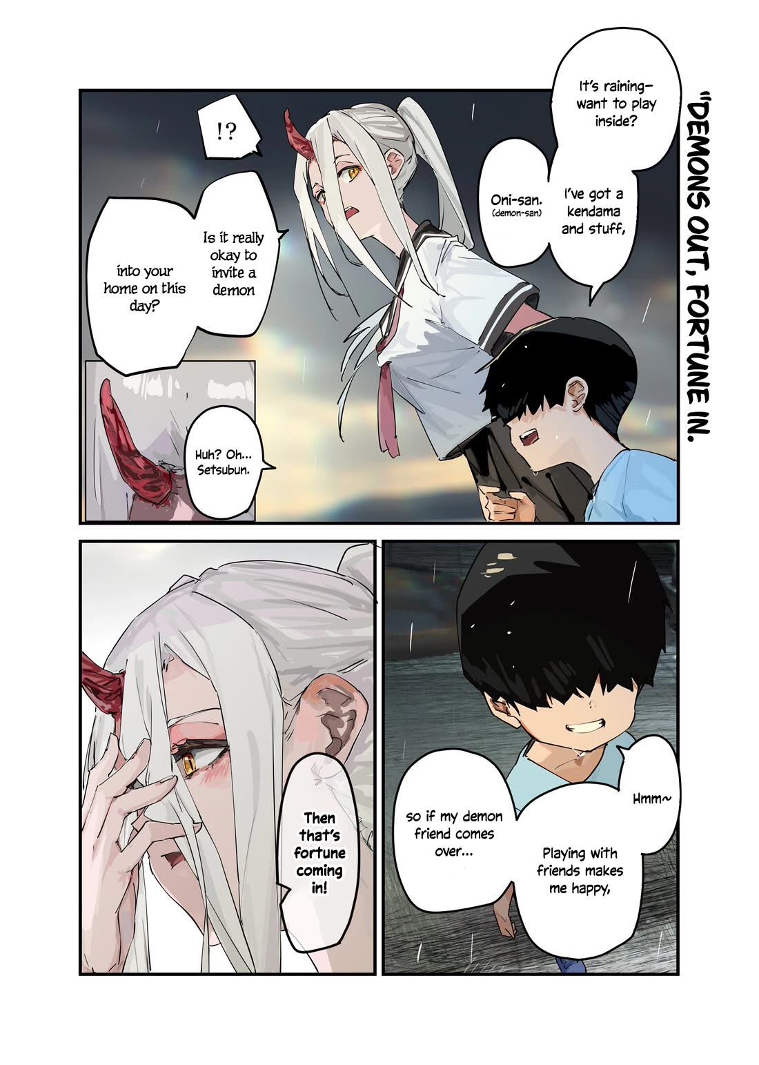 Kaii-san and I Chapter 65 page 1 - Chapter 65: Demons and Fortune, Welcome Home