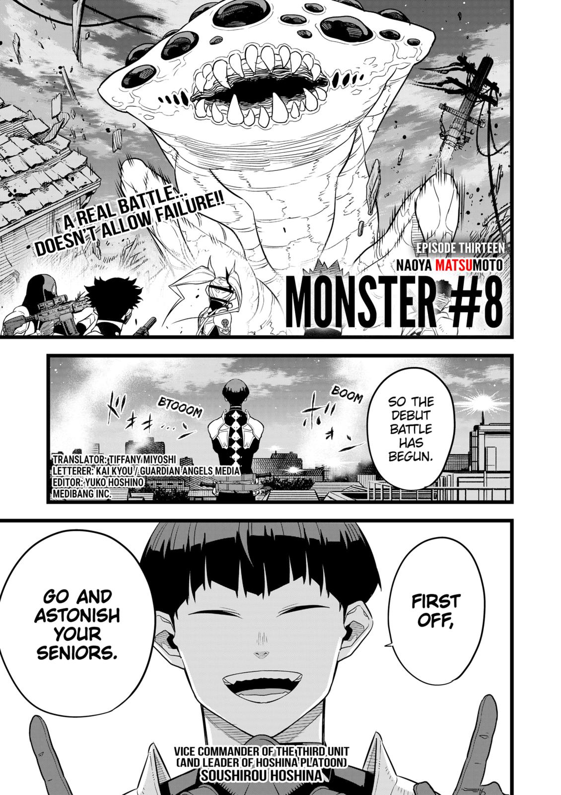 Kaiju No. 8 Chapter 13 page 1 - Chapter 13