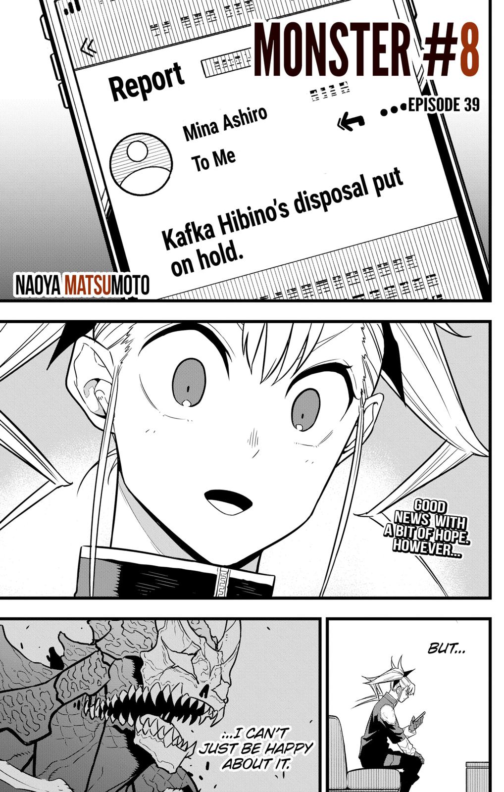 Kaiju No. 8 Chapter 39 page 1 - Chapter 39