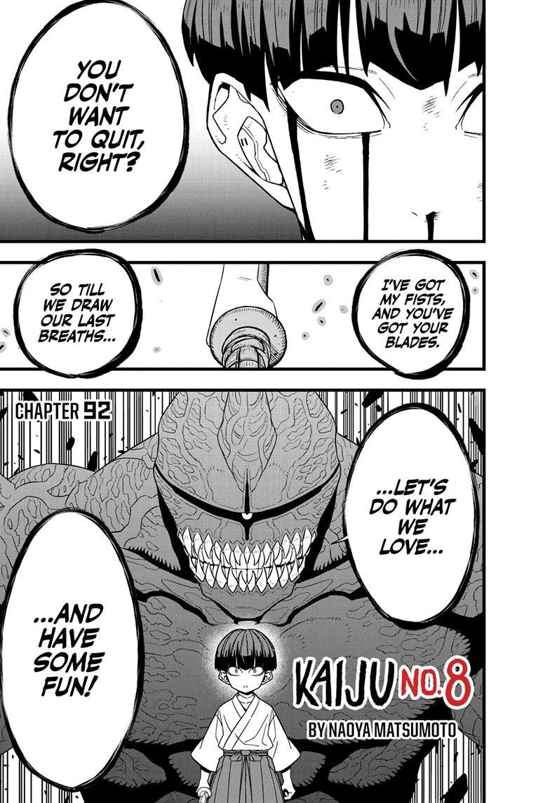 Kaiju No. 8 Chapter 92 page 1 - Chapter 92