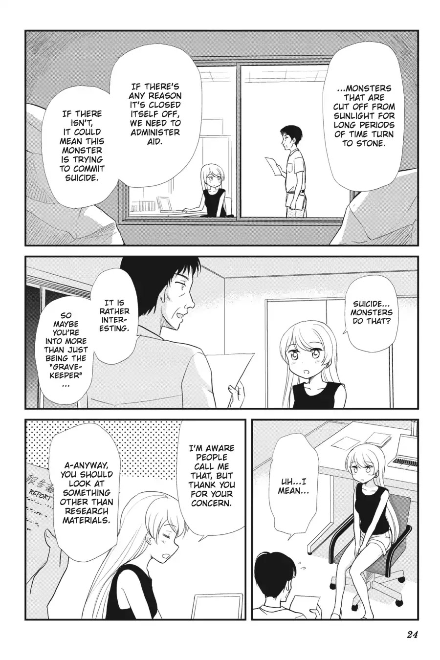 Kaijuu no Shiiku Iin Chapter 8 page 18 - Chapter 8: The Melancholy of the Grave-Keeper Girl