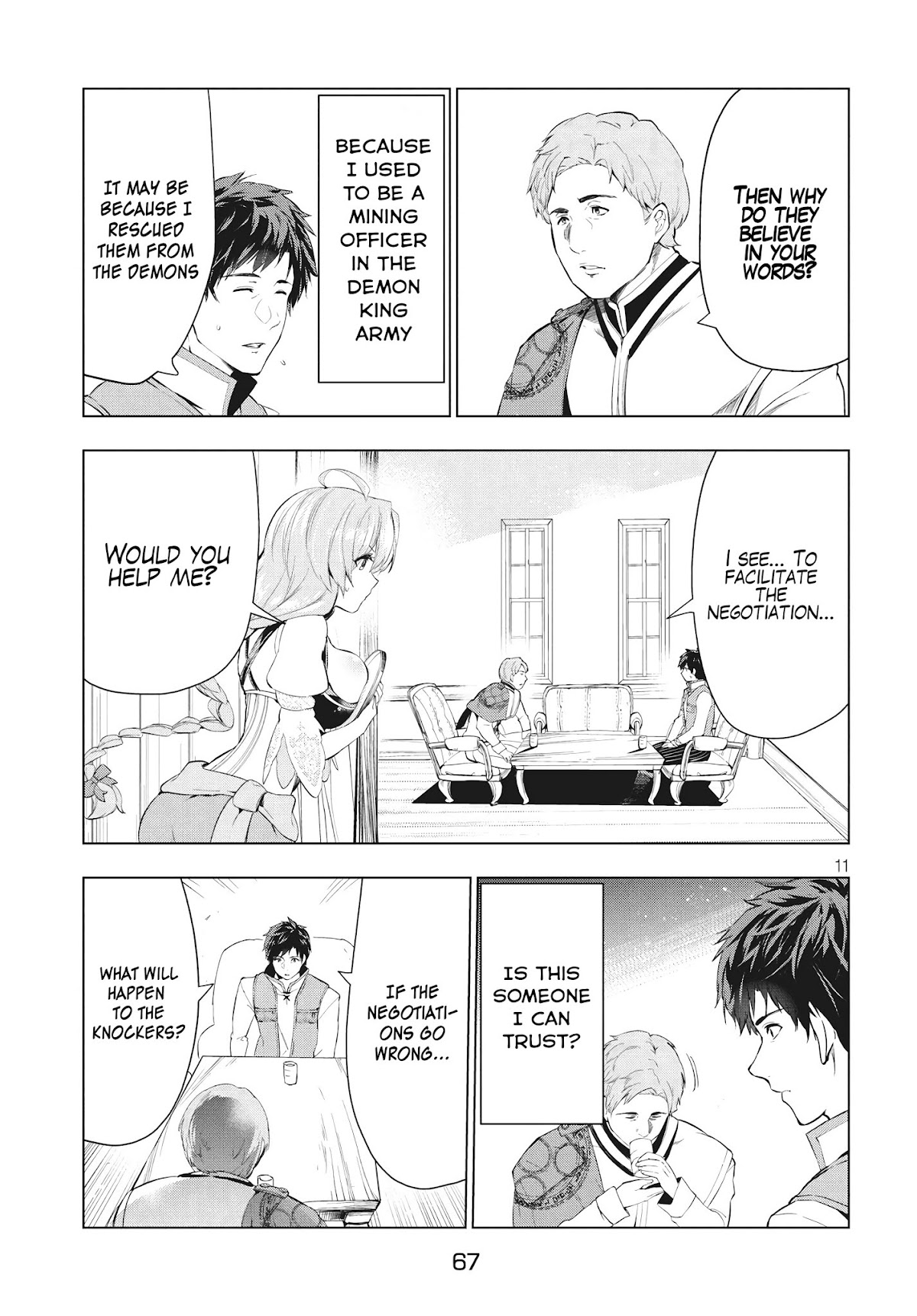 Kaiko sareta Ankoku Heishi (30-dai) no Slow na Second Life Chapter 8.1 page 11 - Chapter 8.1: Messenger of the mythril mine
