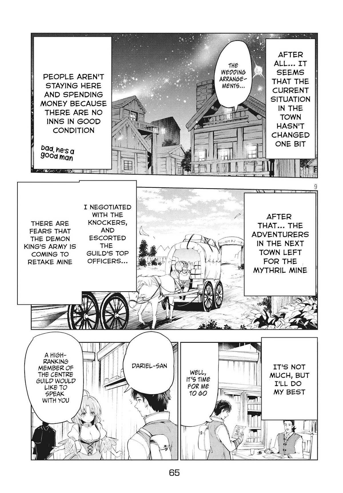 Kaiko sareta Ankoku Heishi (30-dai) no Slow na Second Life Chapter 8.1 page 9 - Chapter 8.1: Messenger of the mythril mine