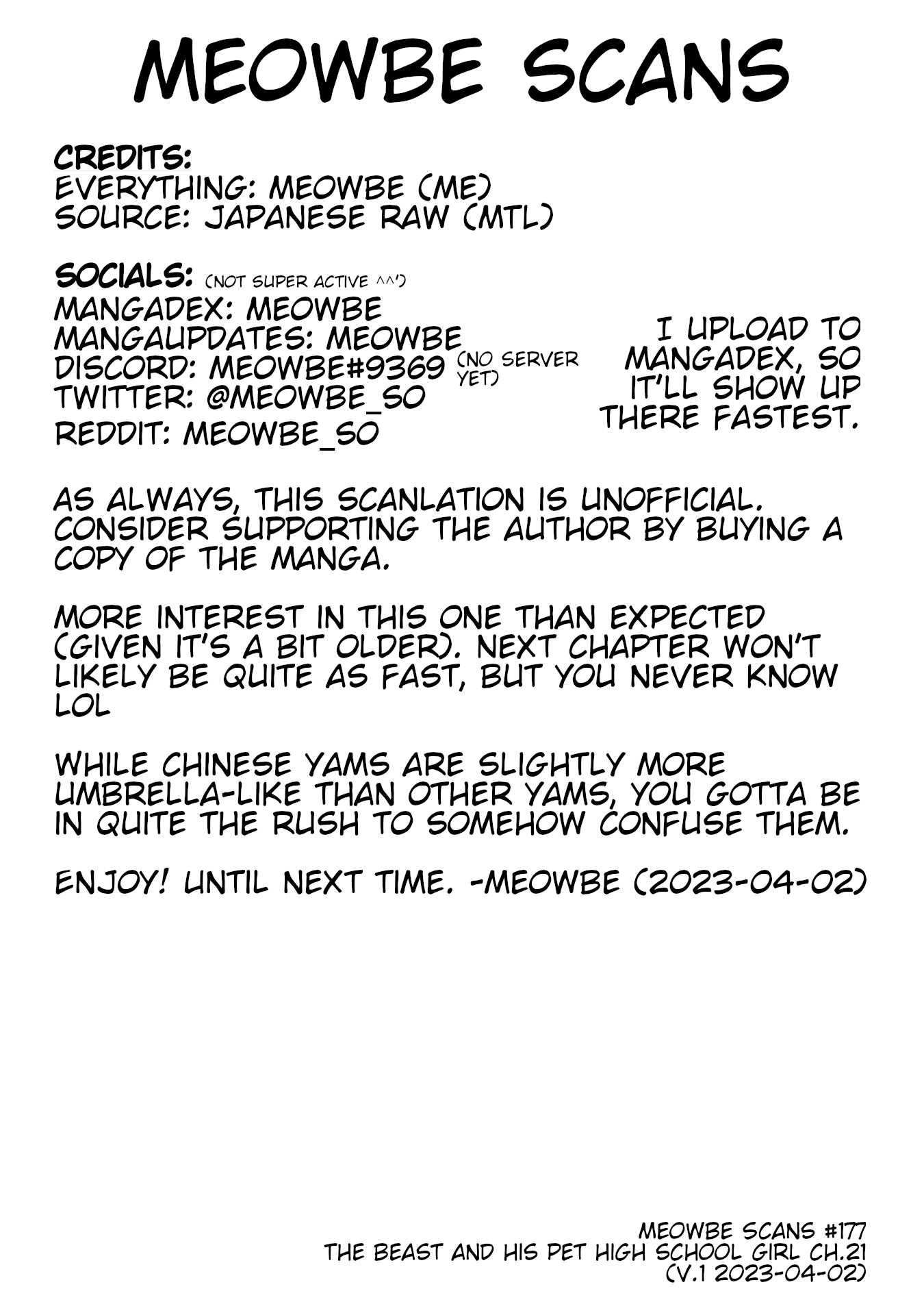 Kainushi Juujin to Pet Joshikousei Chapter 21 page 23 - Chapter 21: Umbrella and Yam