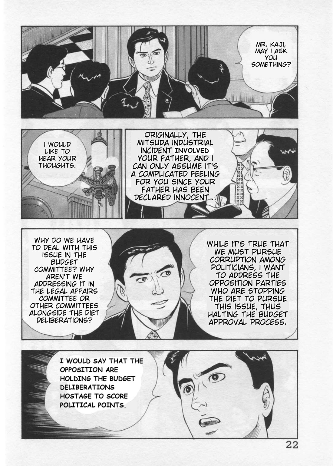 Kaji Ryuusuke no Gi Chapter 35 page 24 - Chapter 35: Prime Minister's Press Conference