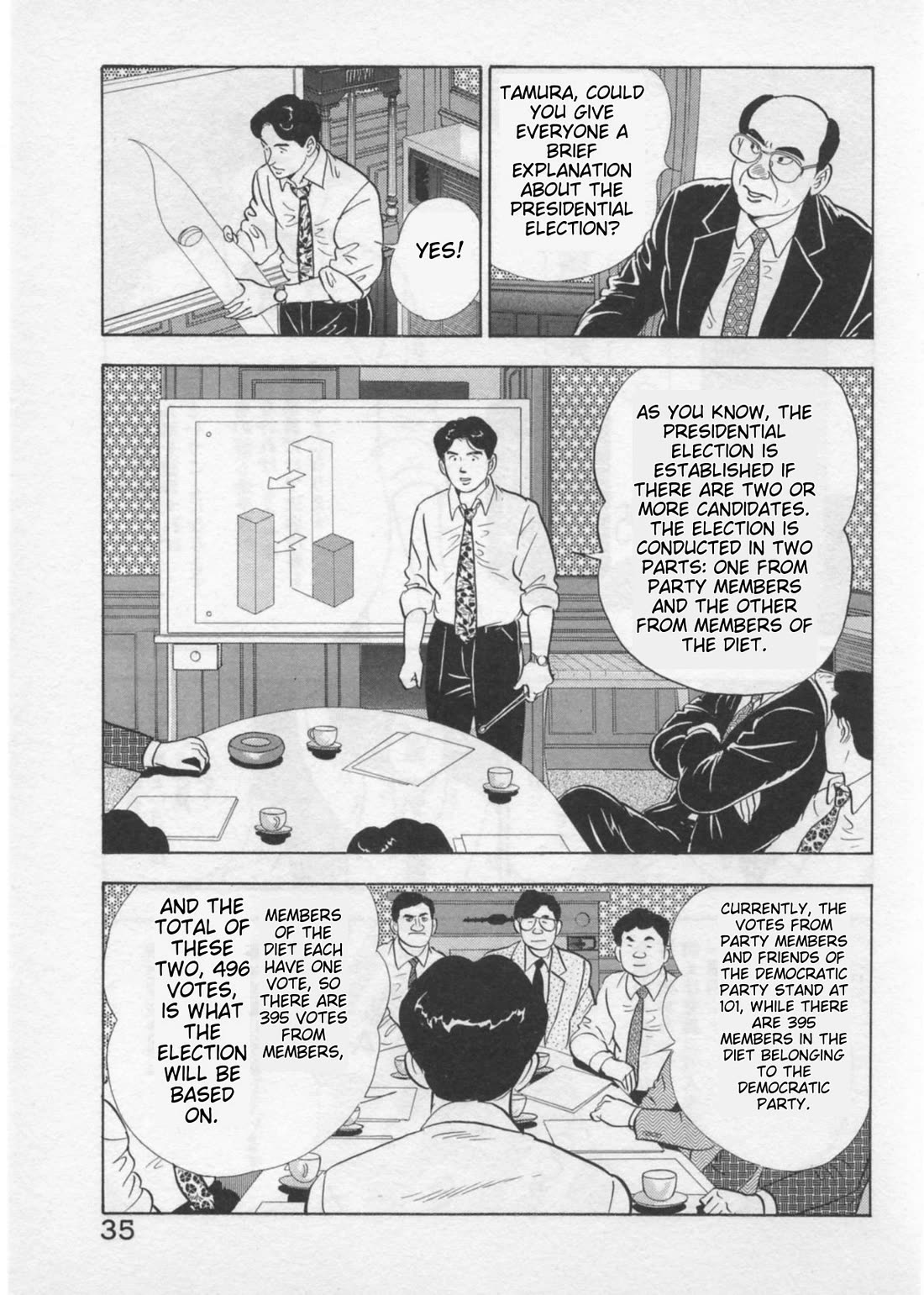 Kaji Ryuusuke no Gi Chapter 36 page 7 - Chapter 36: The Prime Minister's Resignation