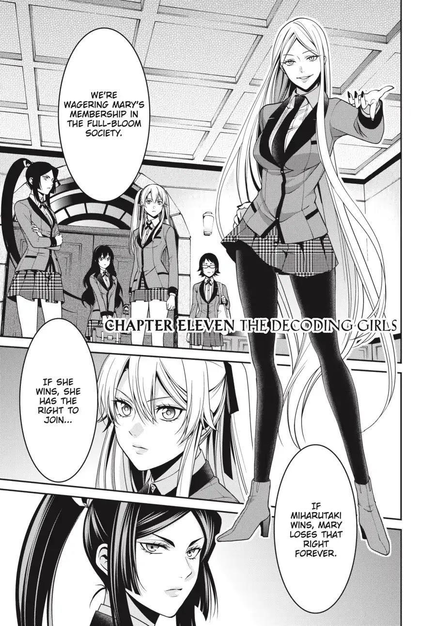 Kakegurui Twin Chapter 11 page 1 - Chapter 11: THE DECODING GIRLS