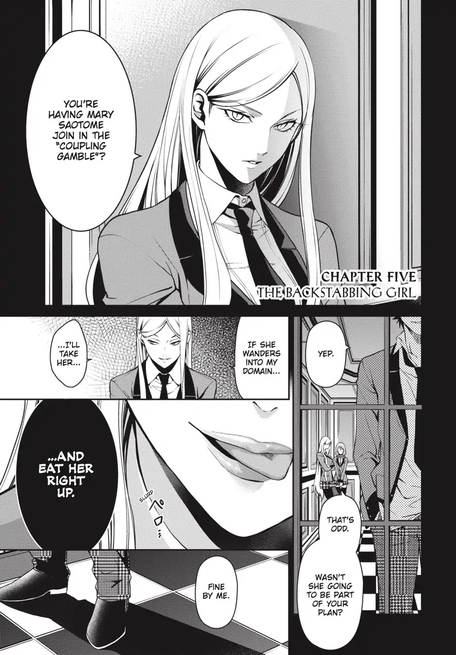 Kakegurui Twin Chapter 5 page 1 - Chapter 5: THE BACKSTABBING GIRL