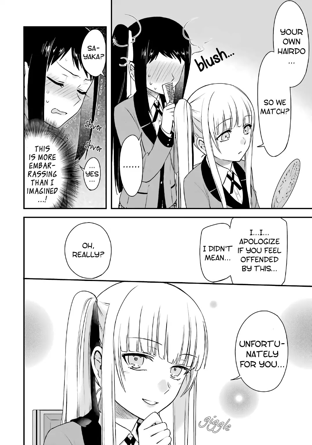 Kakegurui - Yorozu: Official Comic Anthology Chapter 16 page 10 - Chapter 16: Kirari and Sayaka's Heart Thumping Hair Catalog (Asuka Takana)