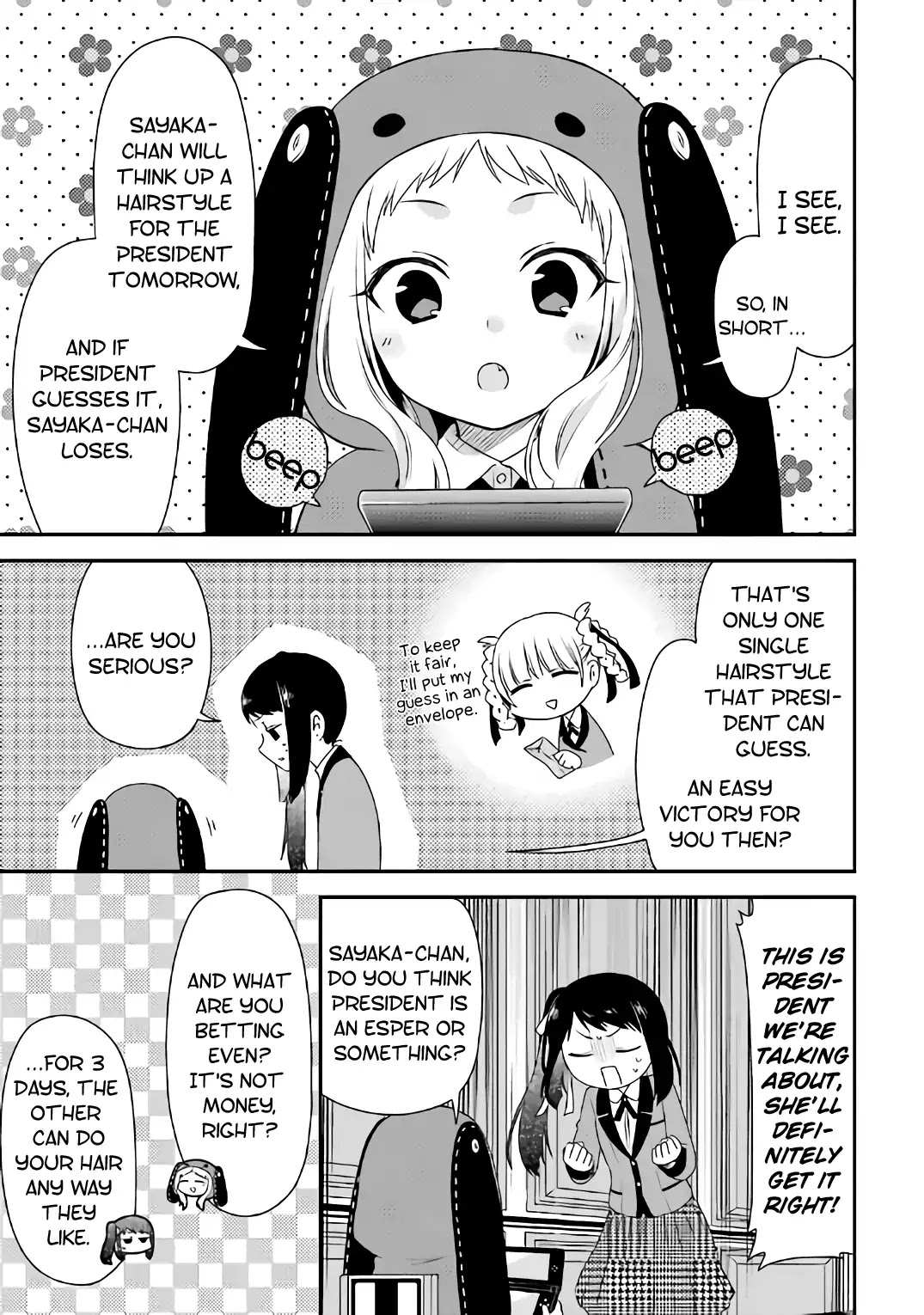 Kakegurui - Yorozu: Official Comic Anthology Chapter 16 page 3 - Chapter 16: Kirari and Sayaka's Heart Thumping Hair Catalog (Asuka Takana)