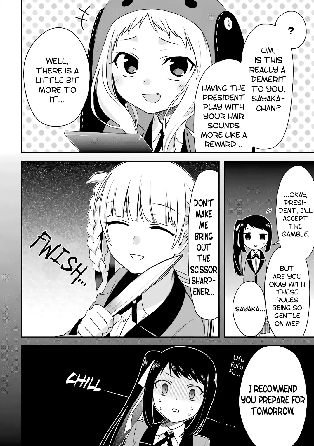 Kakegurui - Yorozu: Official Comic Anthology Chapter 16 page 4 - Chapter 16: Kirari and Sayaka's Heart Thumping Hair Catalog (Asuka Takana)