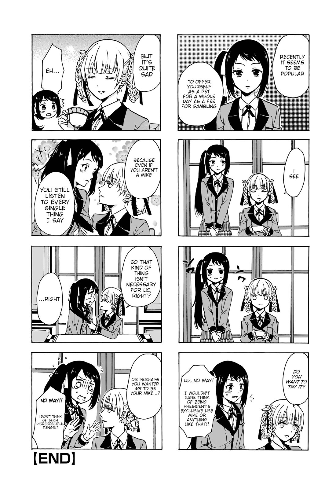 Kakegurui - Yorozu: Official Comic Anthology Chapter 18 page 9 - Chapter 18: Perfect Day to be a Pet [END]