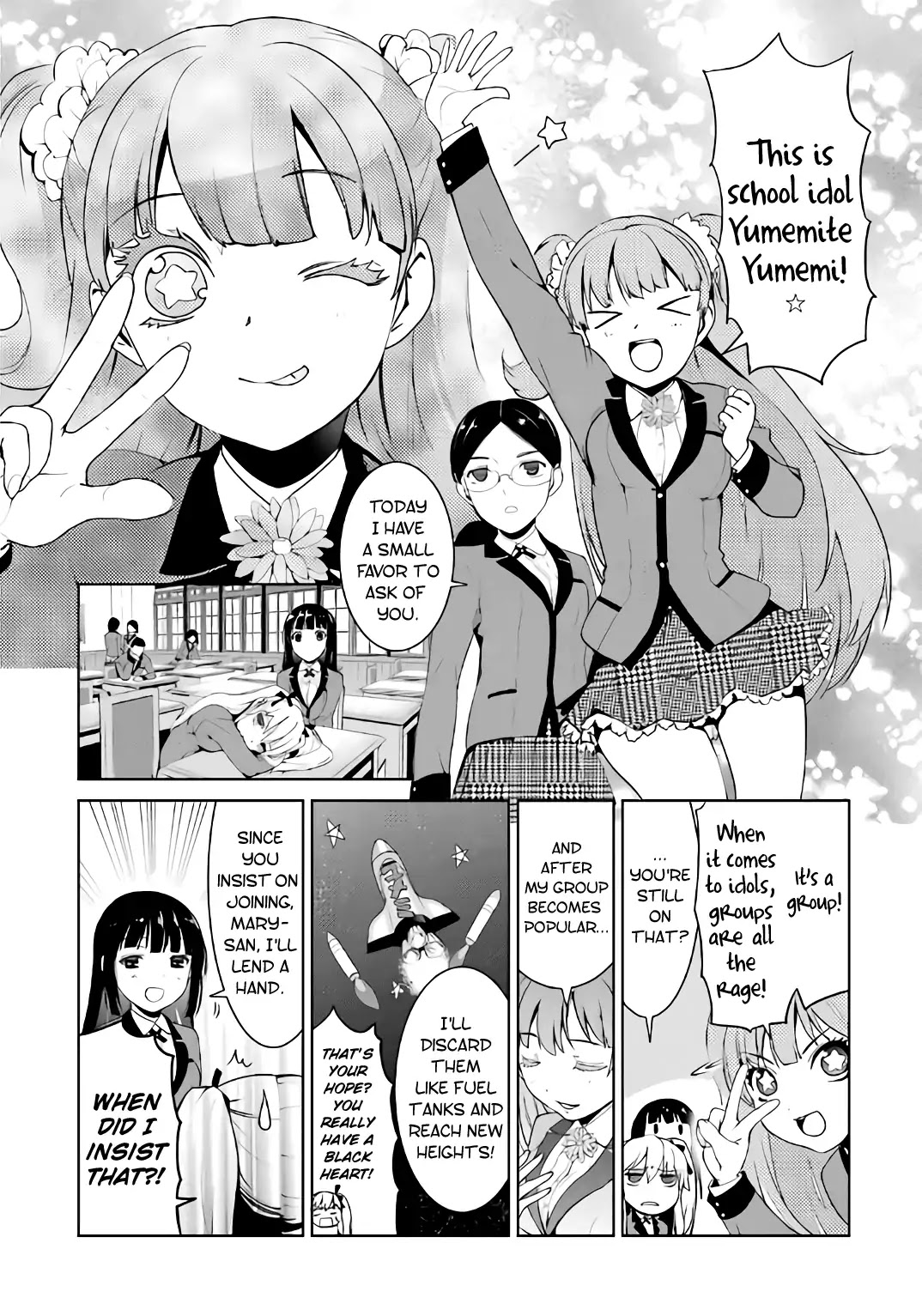 Kakegurui - Yorozu: Official Comic Anthology Chapter 4 page 2 - Chapter 4: The Girls from an Idol Group