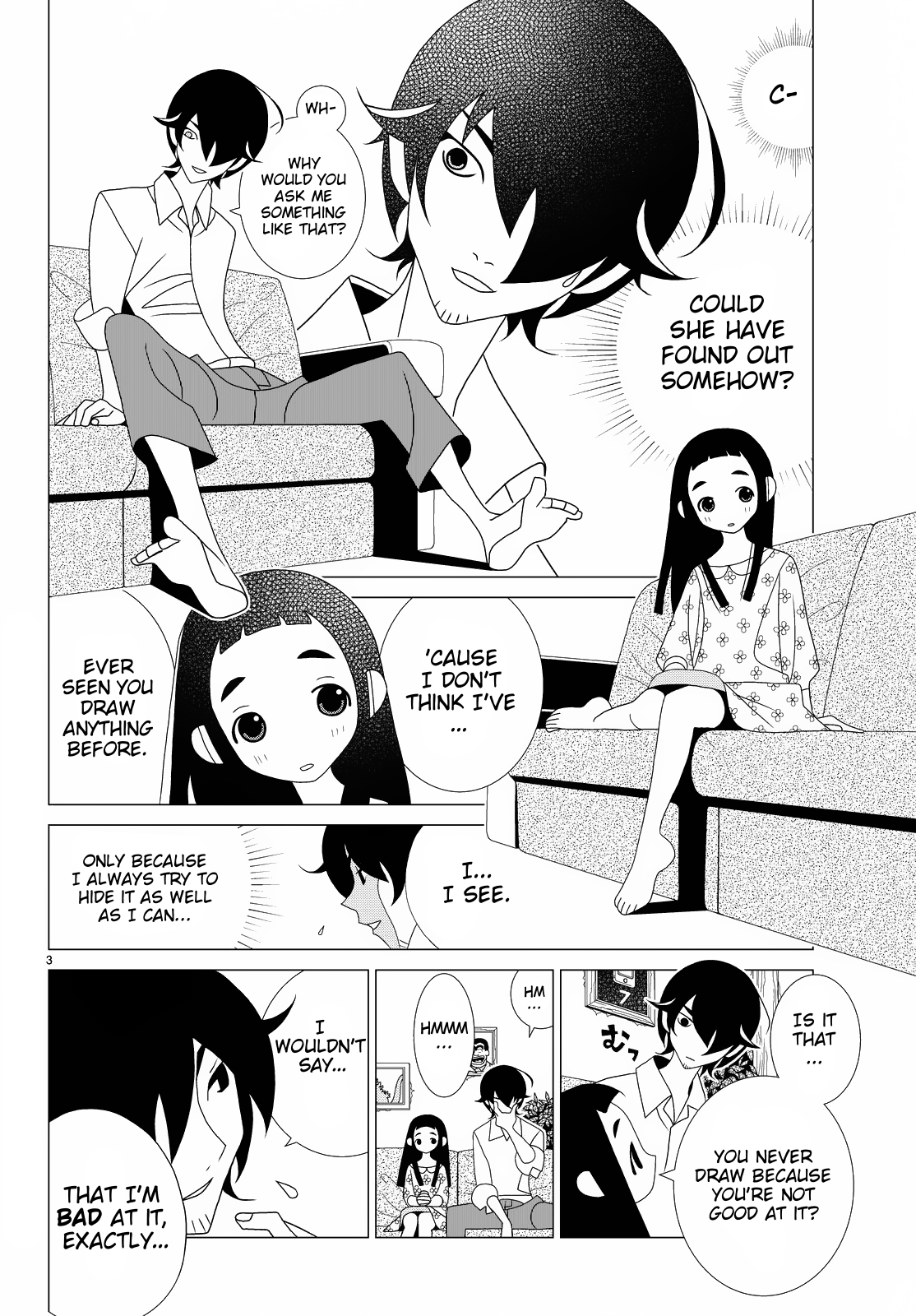 Kakushigoto Chapter 56 page 3 - Chapter 56: Komawari Sketch