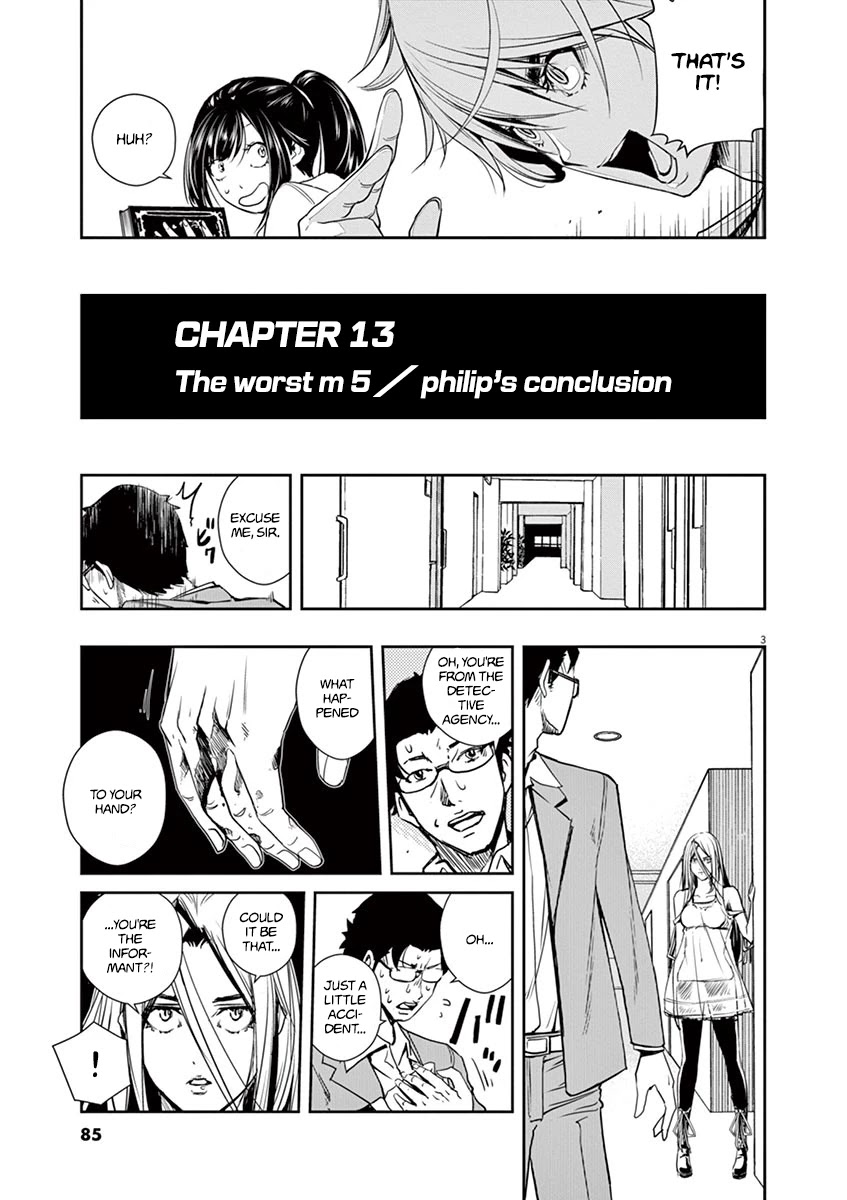 Kamen Rider W: Fuuto Tantei Chapter 13 page 3 - Chapter 13: The Worst m 5/Philip's Conclusion