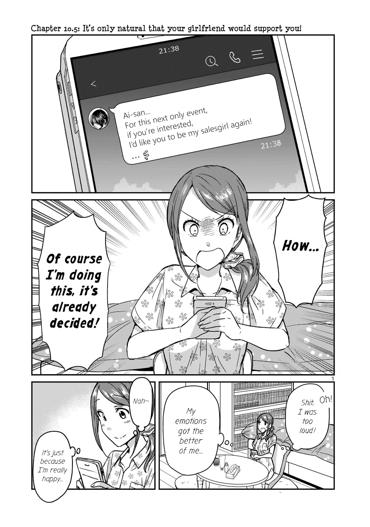 Kami eshi JK to OL fujoshi Chapter 10.5 page 1 - Chapter 10.5: It’s only natural that your girlfriend would support you!