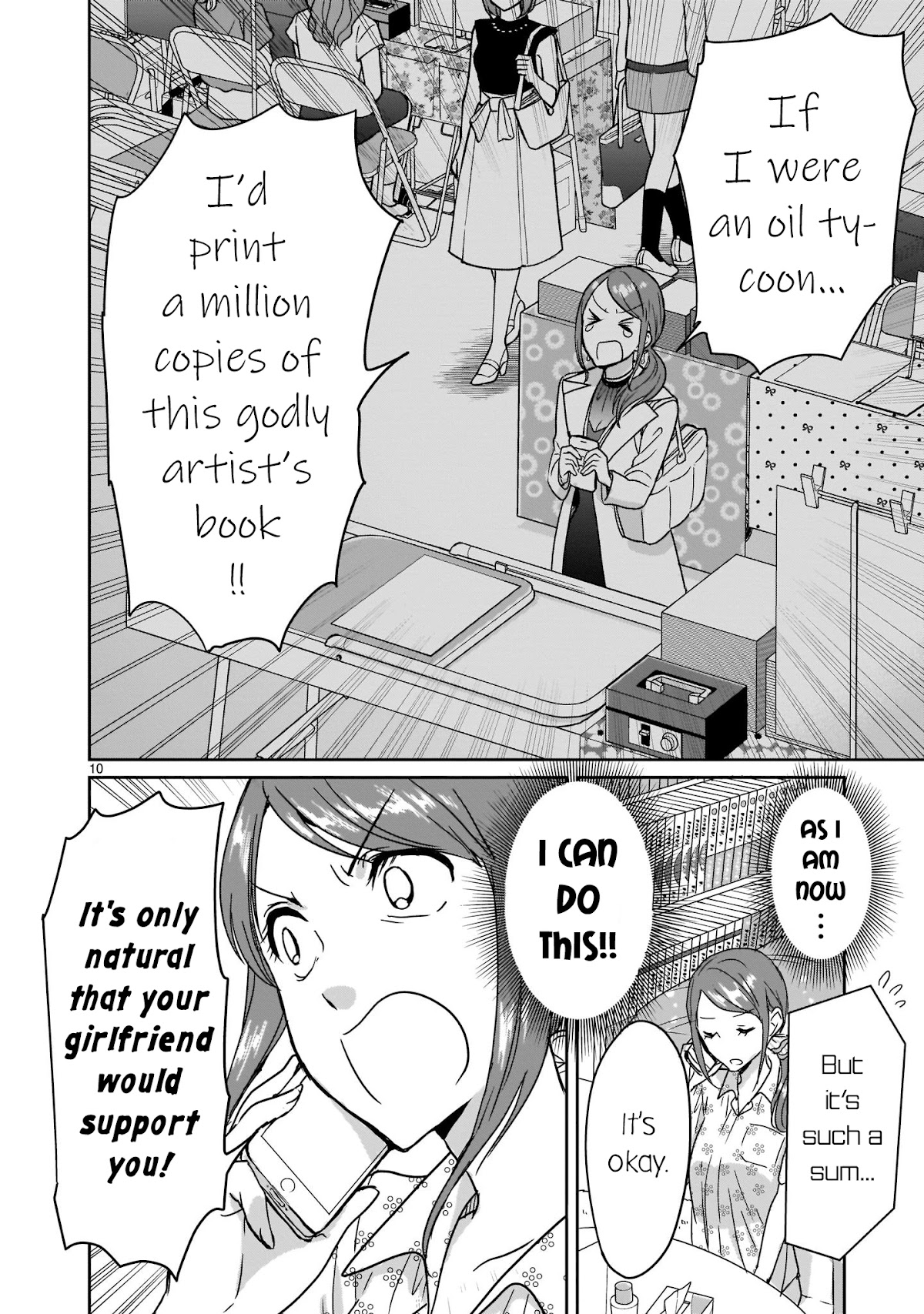 Kami eshi JK to OL fujoshi Chapter 10.5 page 10 - Chapter 10.5: It’s only natural that your girlfriend would support you!