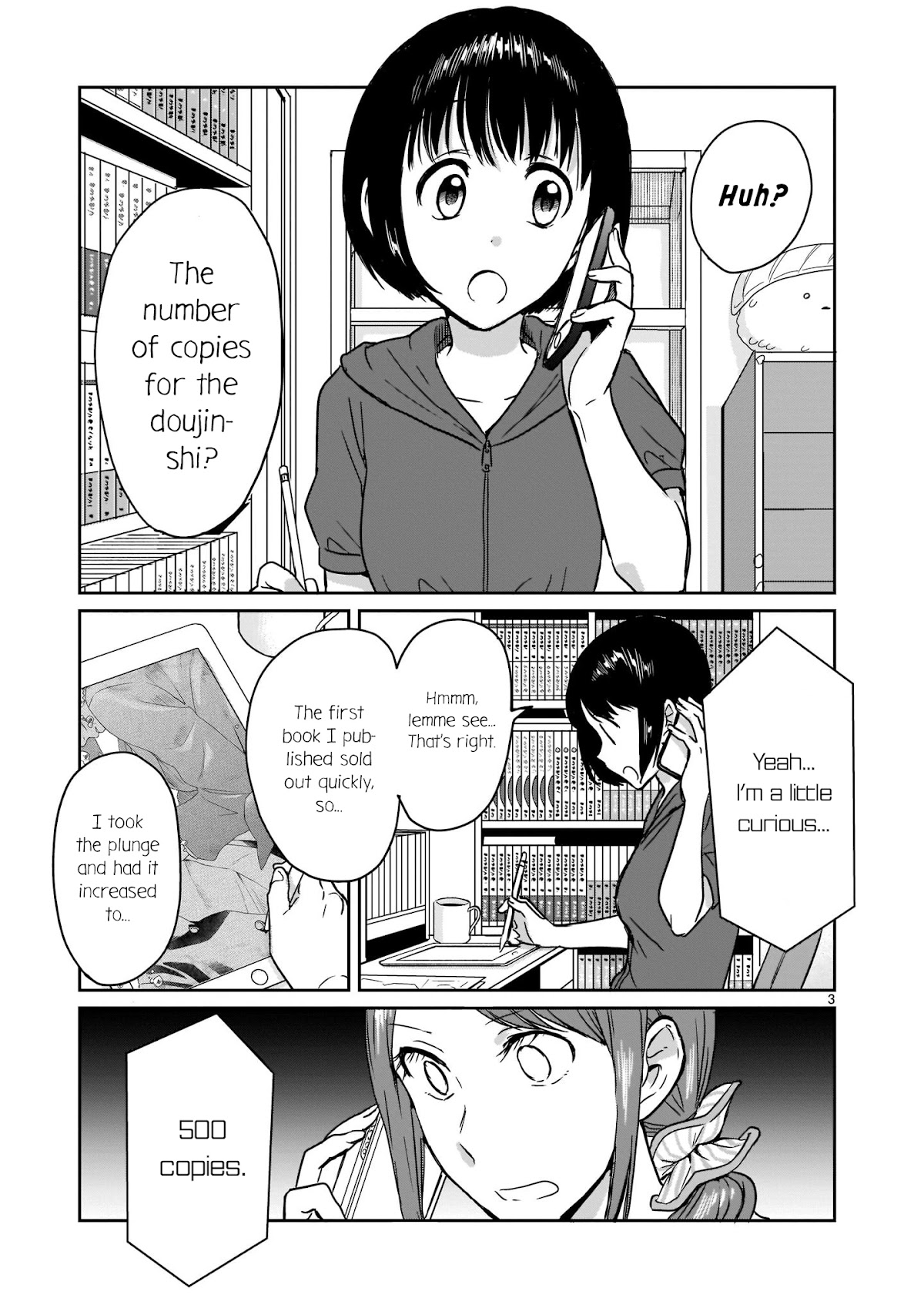 Kami eshi JK to OL fujoshi Chapter 10.5 page 3 - Chapter 10.5: It’s only natural that your girlfriend would support you!