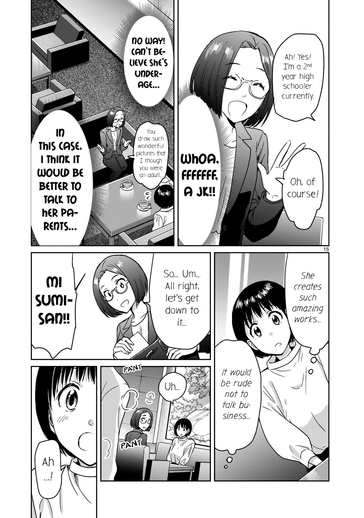 Kami eshi JK to OL fujoshi Chapter 12 page 15 - Chapter 12: A fujoshi rotten to the core...?