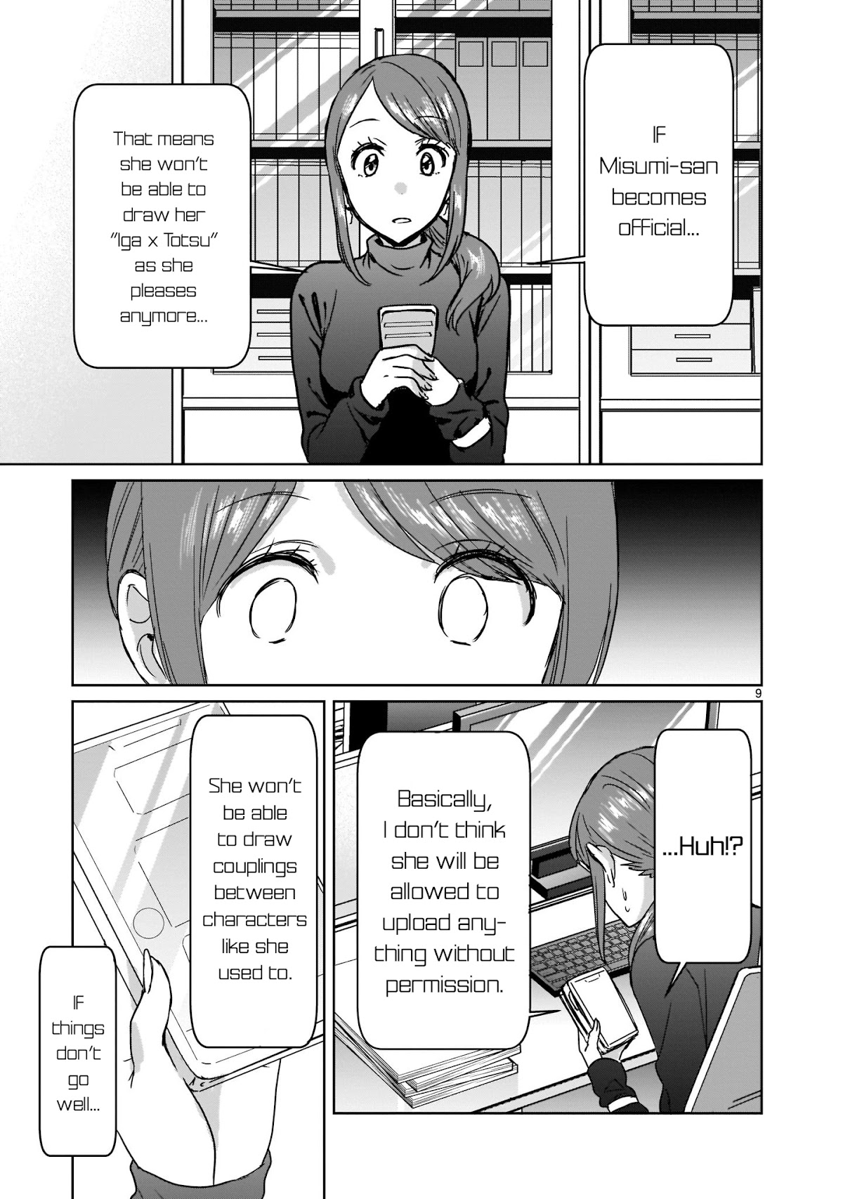Kami eshi JK to OL fujoshi Chapter 12 page 9 - Chapter 12: A fujoshi rotten to the core...?