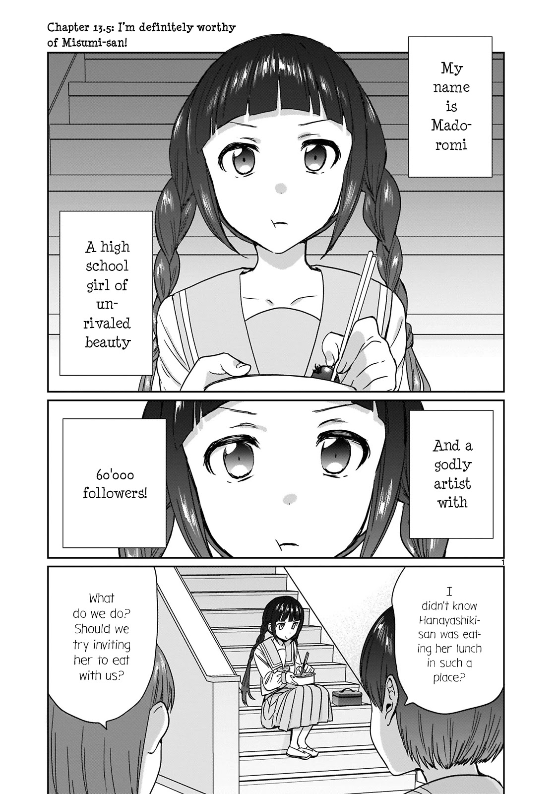 Kami eshi JK to OL fujoshi Chapter 13.5 page 1 - Chapter 13.5: I'm definitely worthy of Misumi-san!