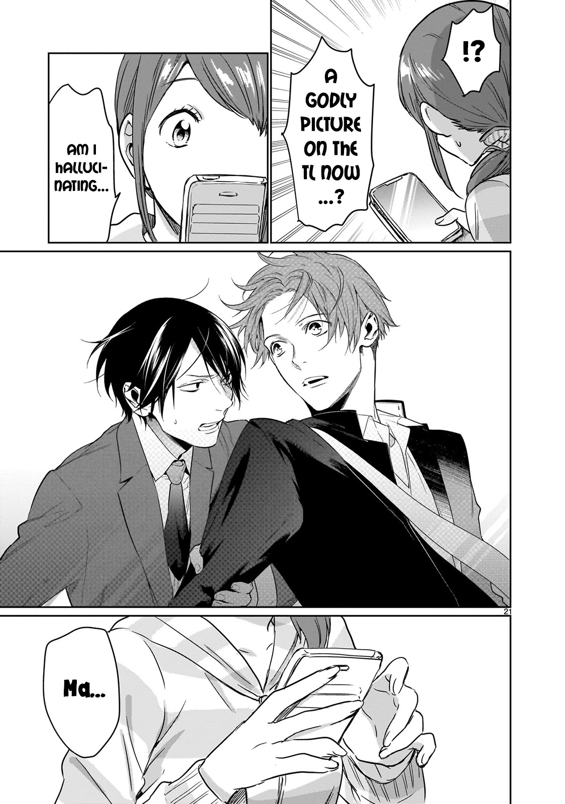 Kami eshi JK to OL fujoshi Chapter 13 page 21 - Chapter 13: Godly artists are... Too amazing...