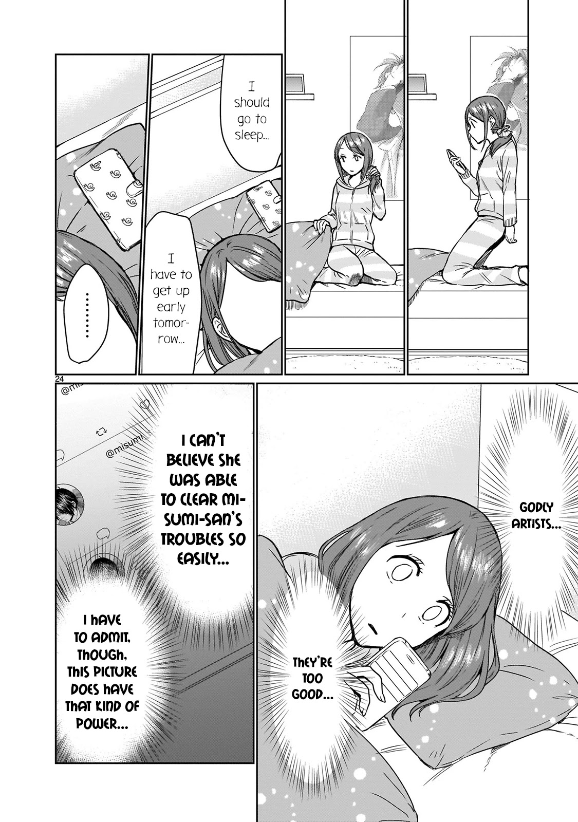 Kami eshi JK to OL fujoshi Chapter 13 page 24 - Chapter 13: Godly artists are... Too amazing...
