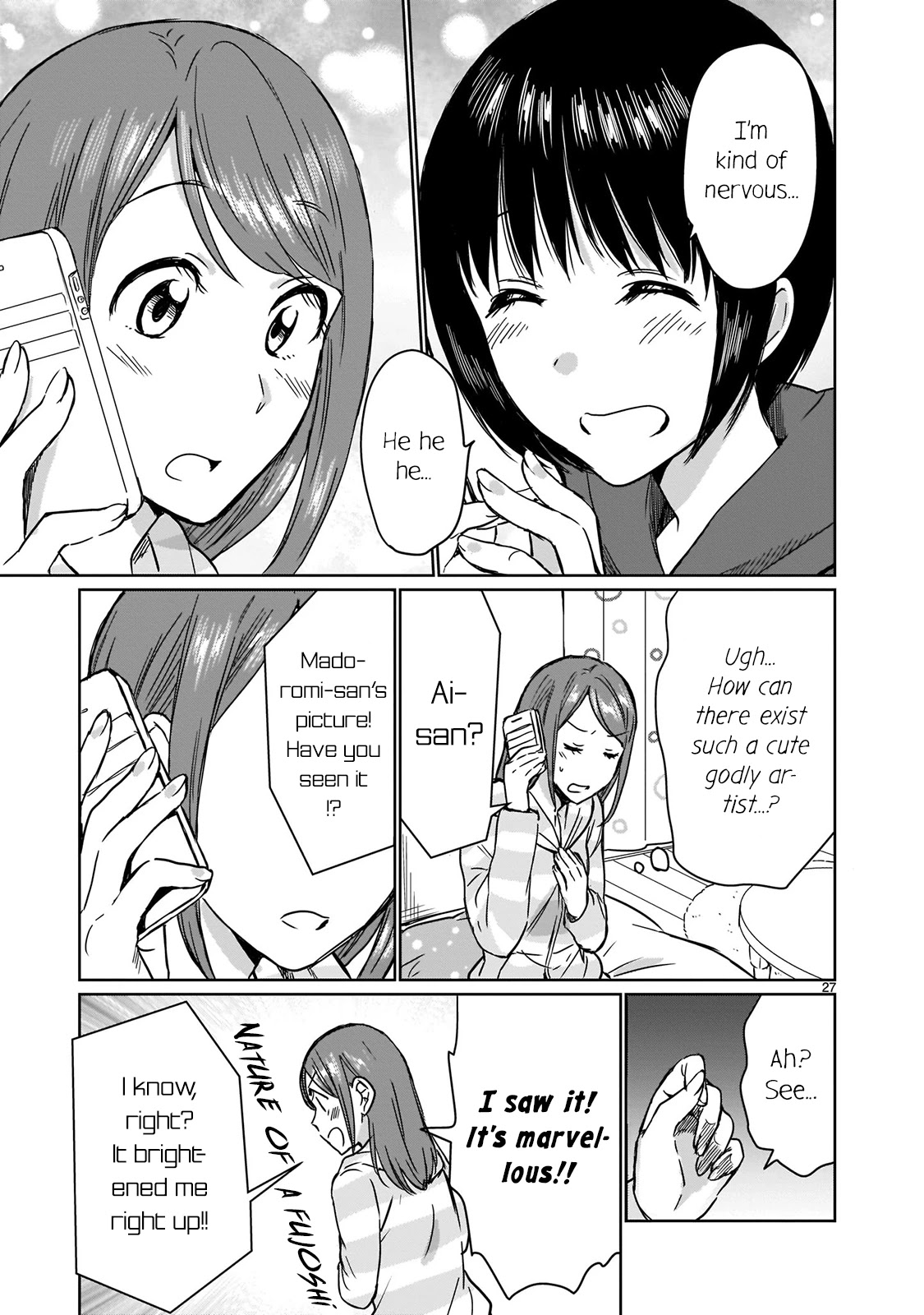 Kami eshi JK to OL fujoshi Chapter 13 page 27 - Chapter 13: Godly artists are... Too amazing...
