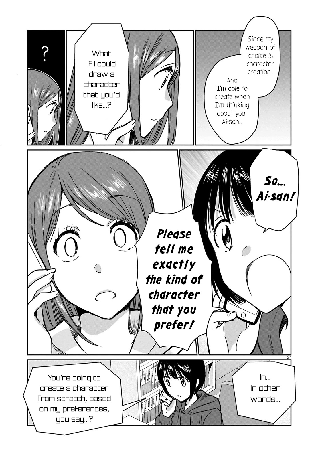 Kami eshi JK to OL fujoshi Chapter 13 page 31 - Chapter 13: Godly artists are... Too amazing...
