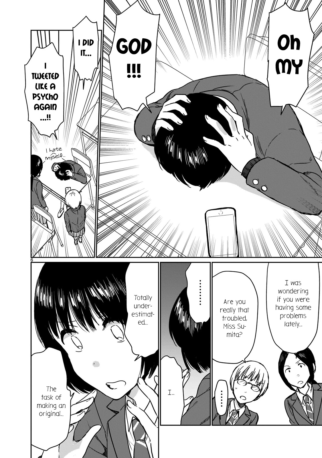 Kami eshi JK to OL fujoshi Chapter 13 page 6 - Chapter 13: Godly artists are... Too amazing...