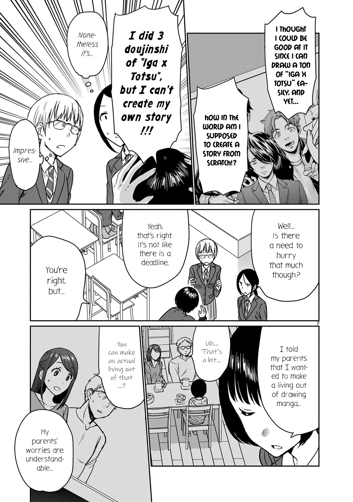 Kami eshi JK to OL fujoshi Chapter 13 page 7 - Chapter 13: Godly artists are... Too amazing...