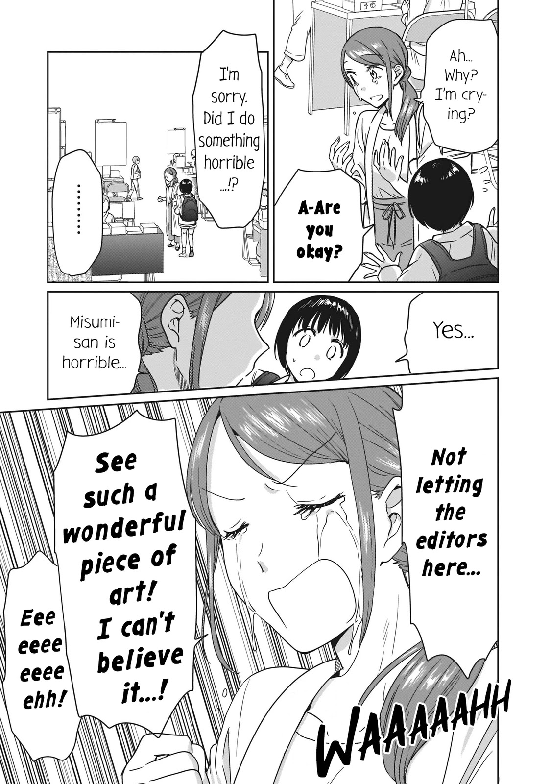Kami eshi JK to OL fujoshi Chapter 18 page 13 - Chapter 18: I was so hopeless that the tears... just wouldn't stop flowing.