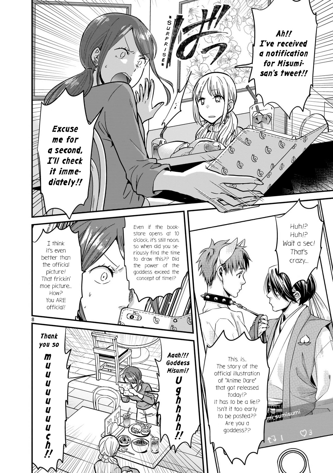 Kami eshi JK to OL fujoshi Chapter 2 page 8 - Chapter 2: Think a romantic relationship with a goddess will work?