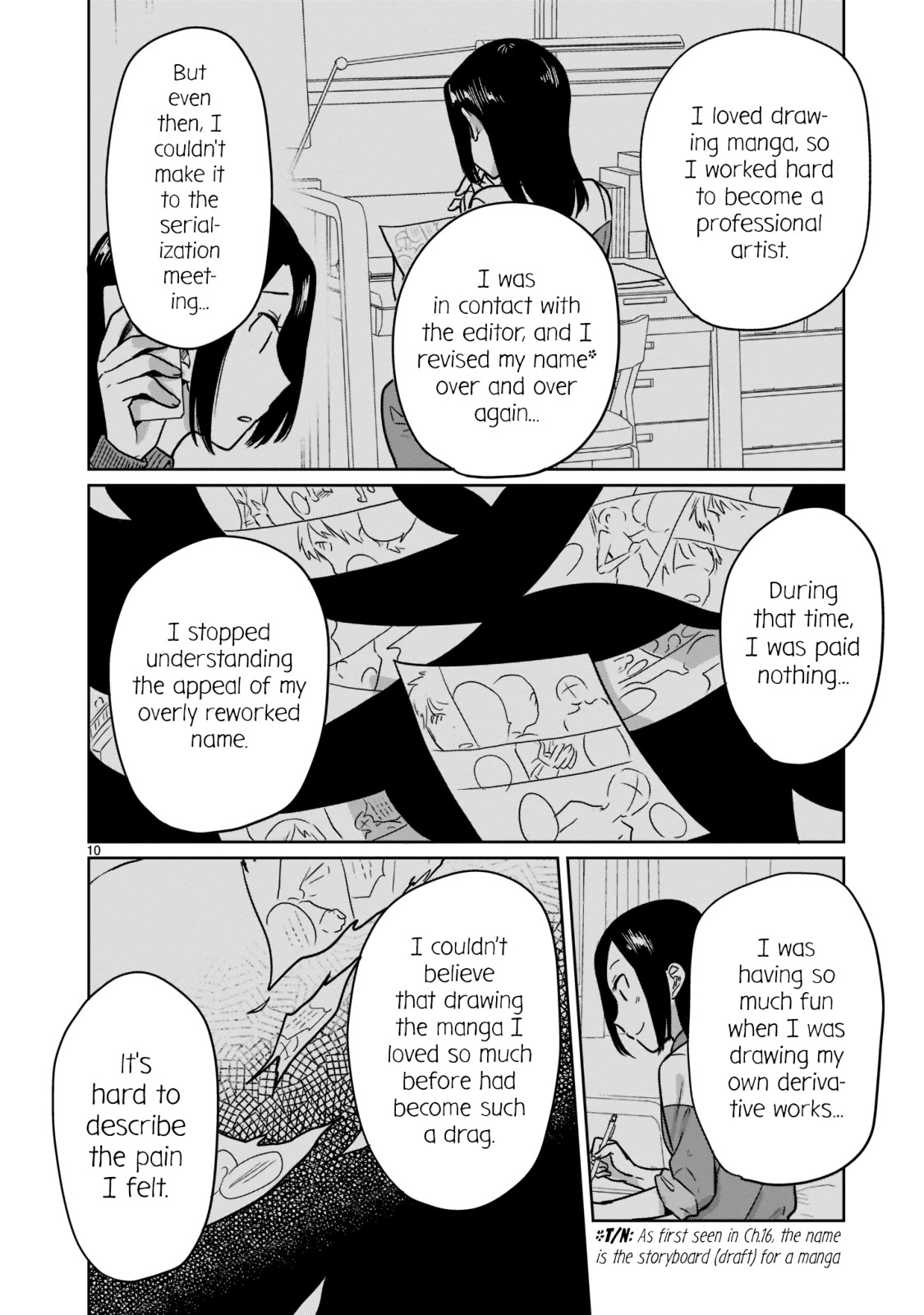 Kami eshi JK to OL fujoshi Chapter 22 page 10 - Chapter 22: To think that... I could see your drawings again...