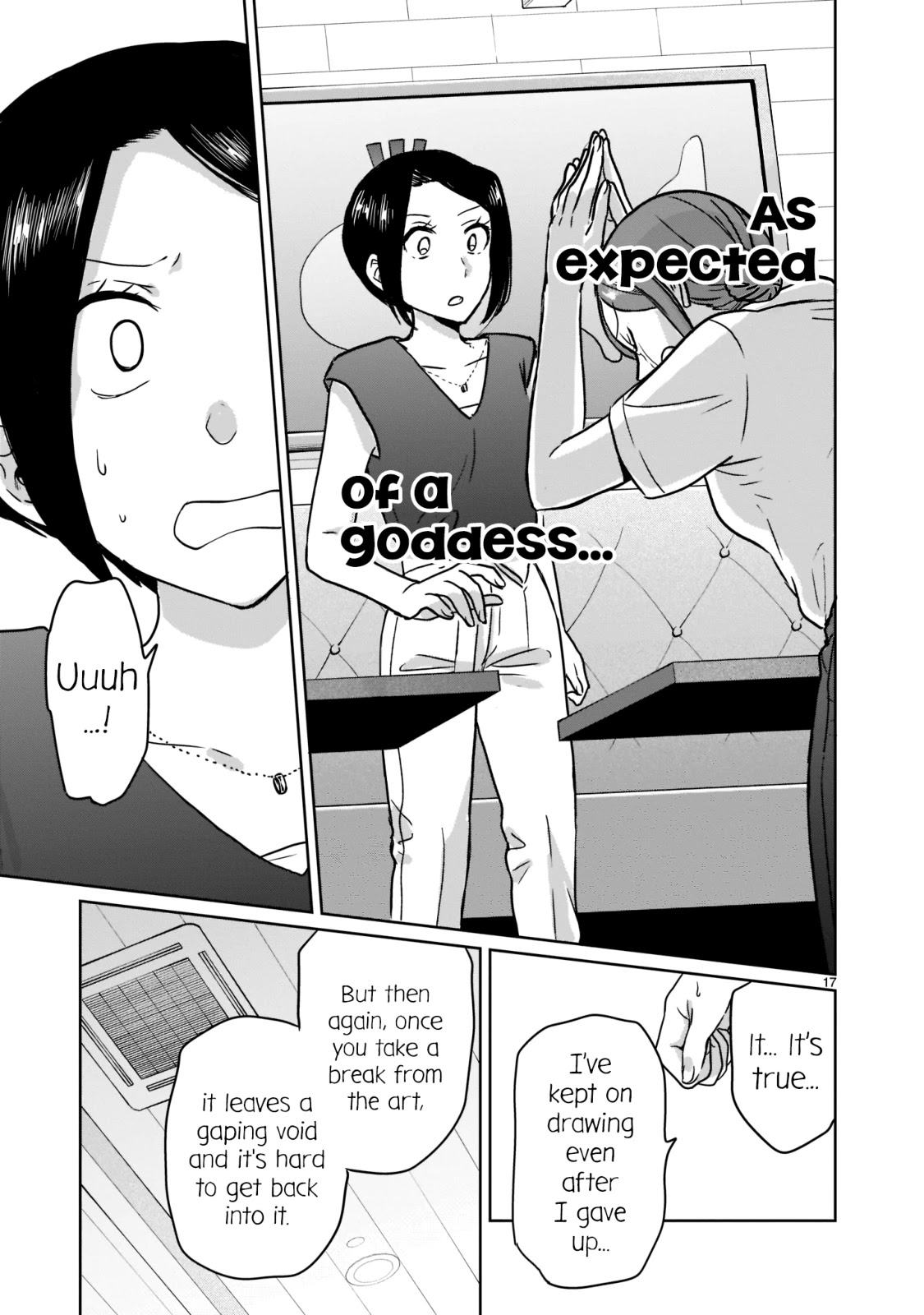 Kami eshi JK to OL fujoshi Chapter 22 page 17 - Chapter 22: To think that... I could see your drawings again...