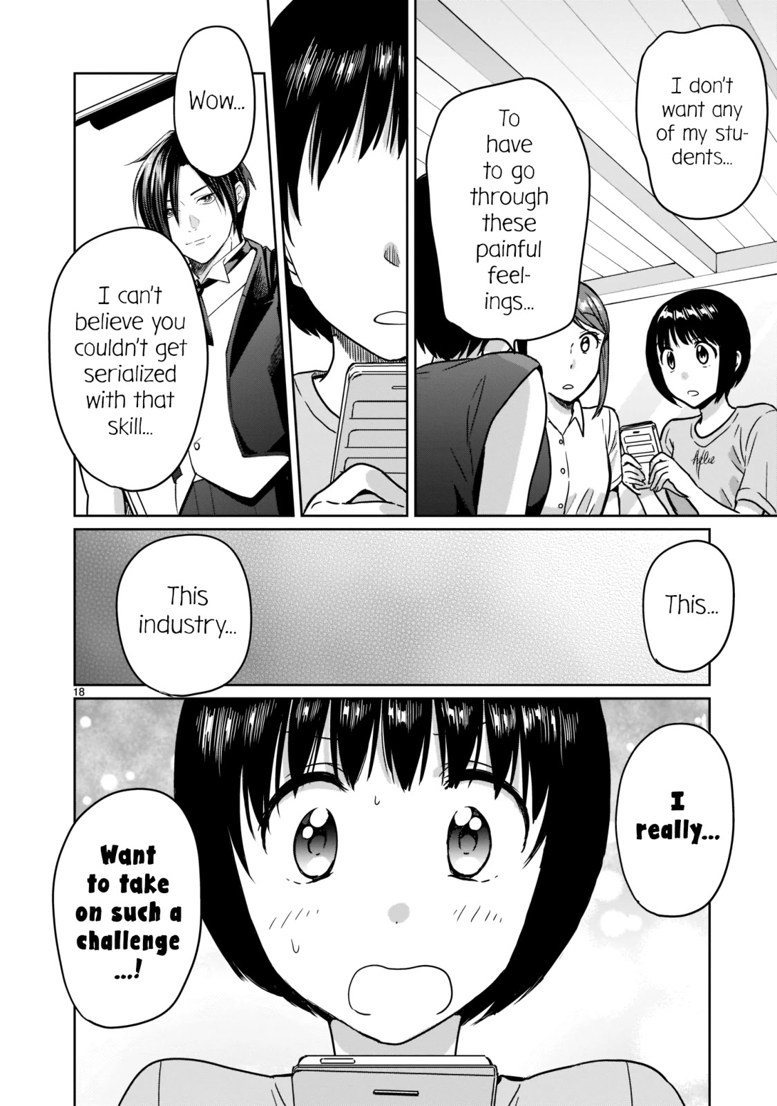 Kami eshi JK to OL fujoshi Chapter 22 page 18 - Chapter 22: To think that... I could see your drawings again...